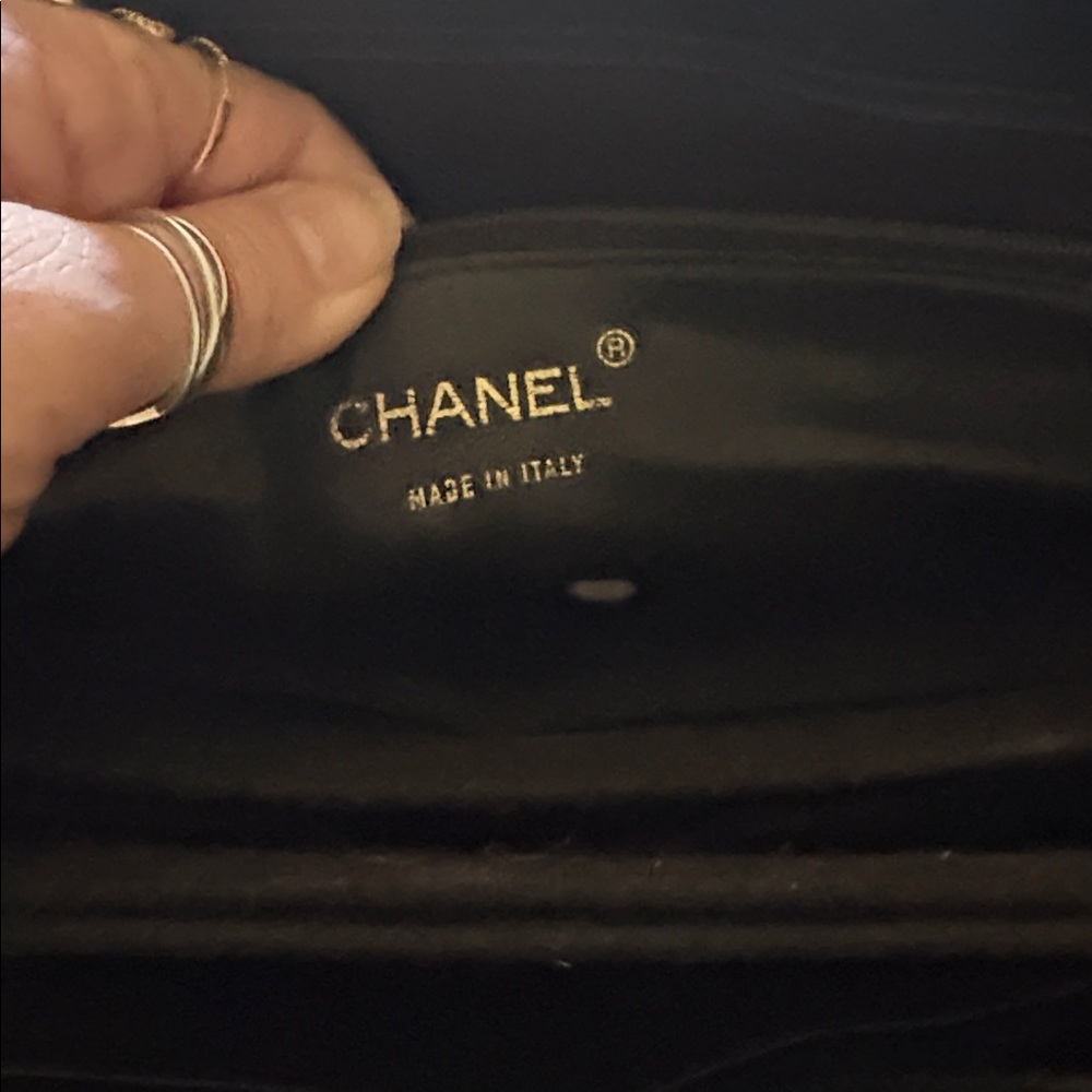 CHANEL Black Quilted Leather Shoulder Tote with Gold Chain - Picture 10 of 17